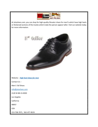 High Heel Shoes for Men  Jotashoes.com