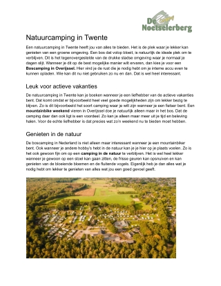 Natuurcamping Twente