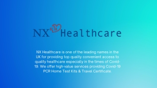 Covid19  Fit to fly PCR test -NX Healthcare