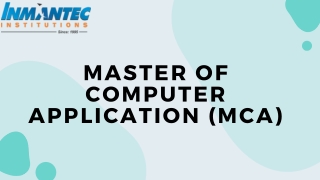 Master of Computer Application (MCA)