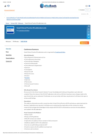 Good Clinical Practice R2 addendum only _ eMedEvents