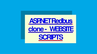 Best ASP.NET Red Bus Clone Script - WEBSITE SCRIPTS