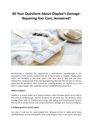 All Your Questions About Olaplex’s Damage-Repairing Hair Care, Answered!
