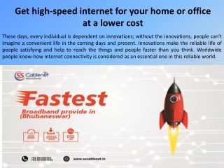 Get high-speed internet for your home or office at a lower cost