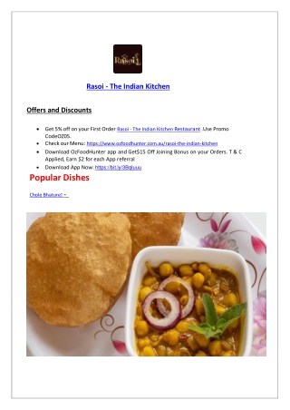 5% Off - Rasoi The Indian Kitchen Takeaway Menu Tarneit, VIC