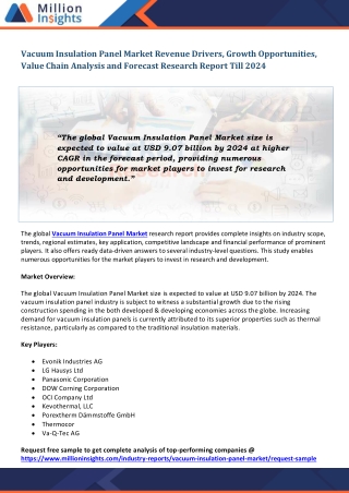 Vacuum Insulation Panel Market