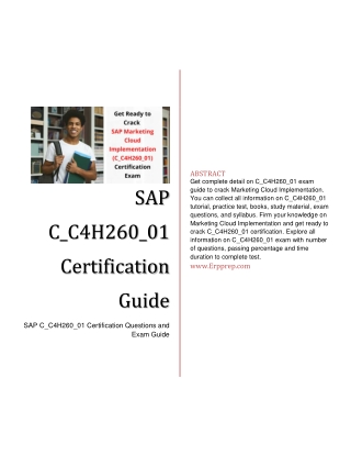 SAP C_C4H260_01 Certification Questions and Exam Guide