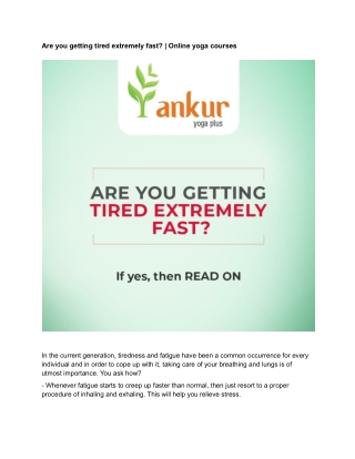 Are you getting tired extremely fast _ Online yoga courses