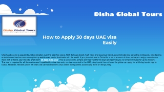 30 days UAE visa