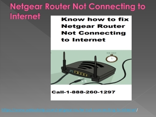 Netgear Router Not Connecting to Internet Call-1-888-260-1297