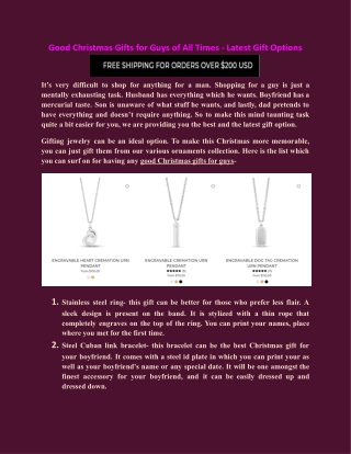Good Christmas Gifts for Guys of All Times - Latest Gift Options