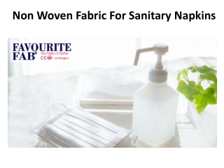 Non Woven Fabric For Sanitary Napkins Manufacturer & Supplier