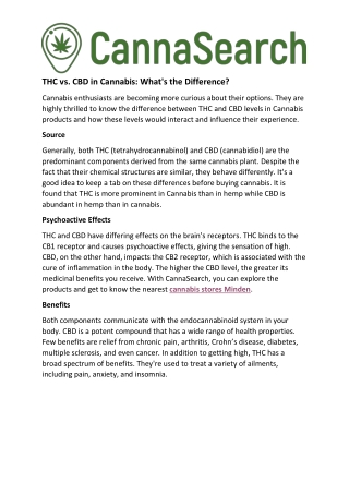 THC vs. CBD in Cannabis: What's the Difference?