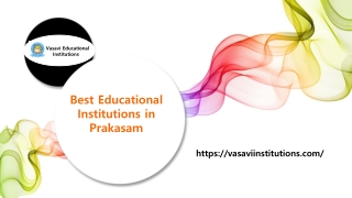 best educational Institutions in prakasam