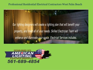 Professional Residential Electrical Contractors West Palm Beach