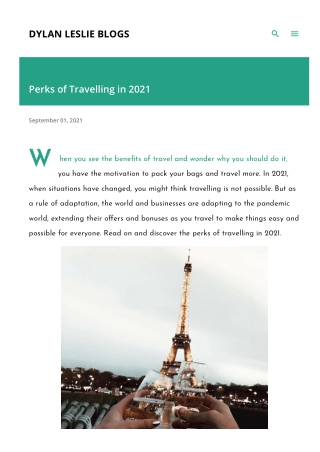 Perks of Travelling in 2021