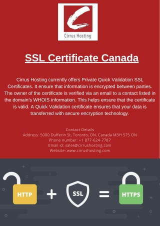 SSL Certificate Canada