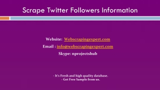 Scrape Twitter Followers Information