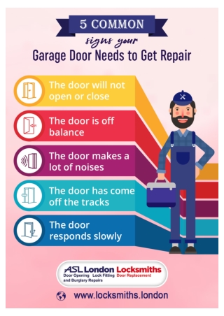 5 Common sight your Garage Door Needs to Get Repair.