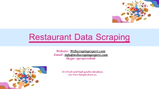 Restaurant Data Scraping