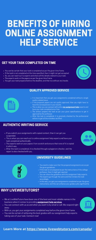 Benefits of Hiring Online Assignment Help Service In Canada