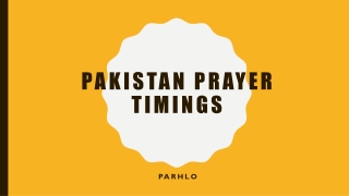 PAKISTAN PRAYER TIMINGS