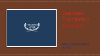 Business Translation Services | The Spanish Group