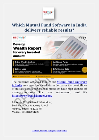 Which Mutual Fund Software in India delivers reliable results