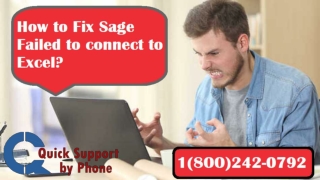 Sage support chat (1-800-242-0792) How to Fix Sage Failed to connect to Excel.