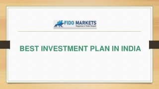 Best Investment Plan - FIDO MARKETS