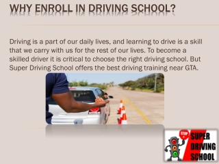 Driver training school in Ajax, scarborough, pickering