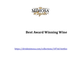 Best Award Winning Wine