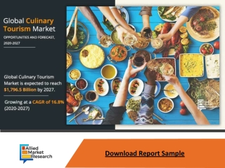 Culinary Tourism Market Expected to reach $1,796.5 billion by 2027—Allied Market