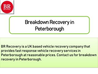 Breakdown Recovery in Peterborough