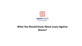 What You Should Know About Loans Against Shares