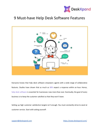 9 Must-have Help Desk Software Features