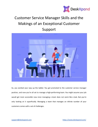 Customer Service Manager Skills and the Makings of an Exceptional Customer Support