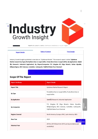 Xylobiose Market Research | Global Industry Analysis & Forecast To 2028