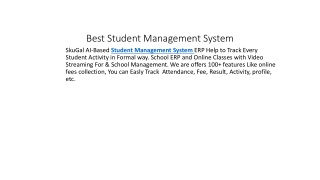 Best Student Management System