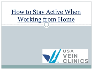How to Stay Active When Working from Home