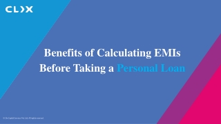 Benefits of Calculating EMIs Before Taking a Personal Loan