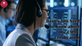 Basics You Need to Know about the CMMC Certification