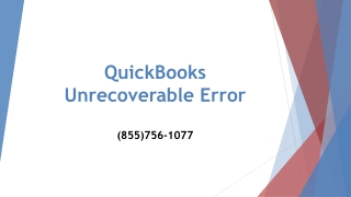 QuickBooks Unrecoverable Error