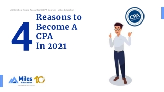 4 Reasons to Become A CPA