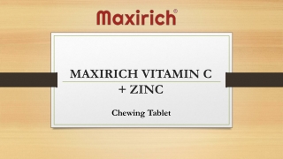 Maxirich Vitamin C Zinc Chewable Tablet Online
