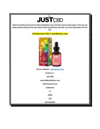 Full Spectrum Cbd  Justcbdstore.com