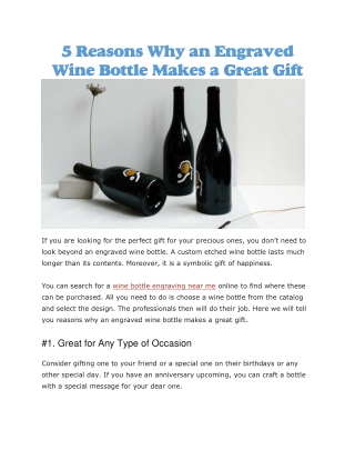 Wine bottle engraving near me