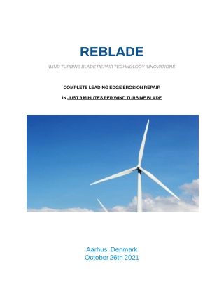 Blazingly fast wind turbine blade repair by Danish Reblade