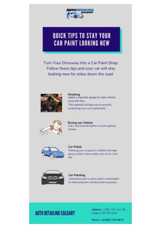 Quick tips to stay your car paint looking new