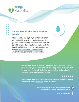 Get the Best Alkaline Water Machine in India